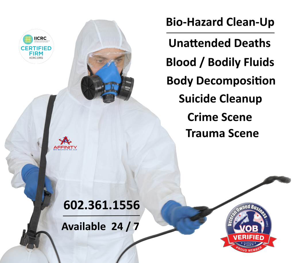 Phoenix Scottsdale Arizona Unattended Death Decomposition Biohazard Crime Trauma Scene Cleanup