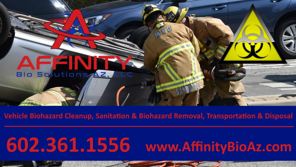 Affinity Bio Solutions of Arizona Vehicle Biohazard cleanup removal and disposal in Glendale Arizona