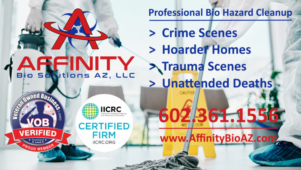 Scottsdale Arizona Crime Scene Cleanup biohazard cleaning blood and body decomposition or dead body cleanup