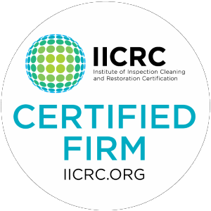IICRC Logo Certified Biohazard and Crime Scene Clkeanup through the Institute of Inspection Cleaning and Restoration Certification
