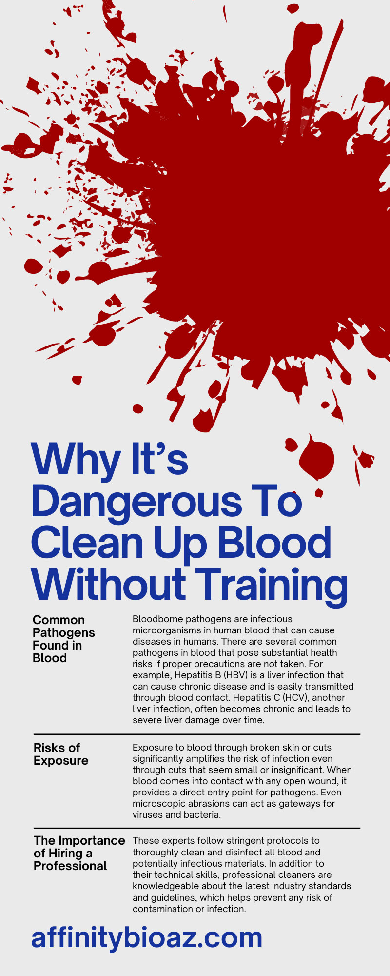 Why It’s Dangerous To Clean Up Blood Without Training 